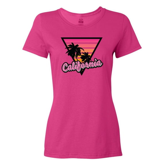 Inktastic California with Triangle and Palm Trees Women's T-Shirt
