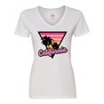 thumbnail image 1 of Inktastic California with Triangle and Palm Trees Women's V-Neck T-Shirt, 1 of 5