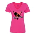 thumbnail image 1 of Inktastic California with Triangle and Palm Trees Women's V-Neck T-Shirt, 1 of 5