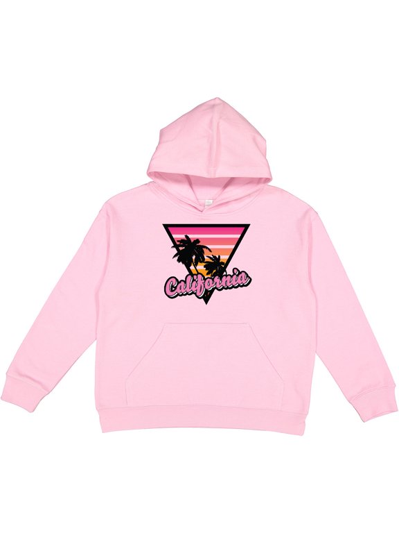 California with Triangle and Palm Trees Youth Hoodie Sweatshirt