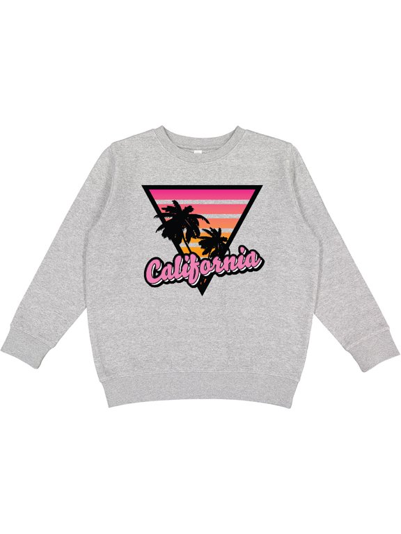 California with Triangle and Palm Trees Youth Sweatshirt
