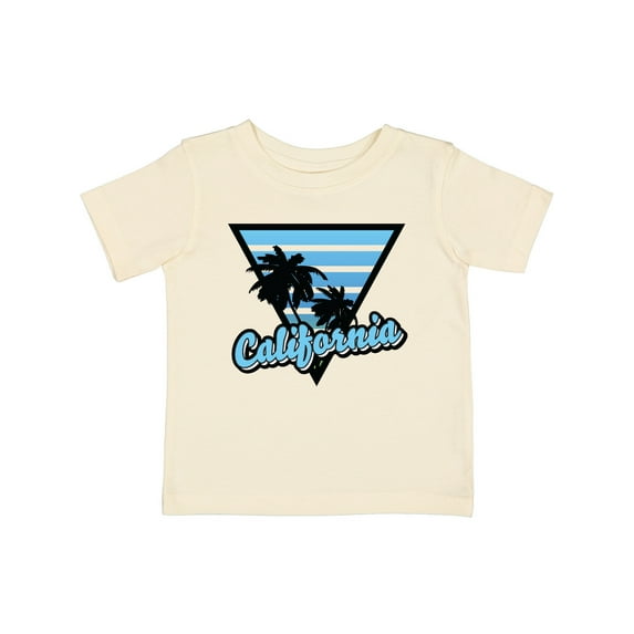 Inktastic California with Triangle and Palm Trees in Blue Boys or Girls Baby T-Shirt