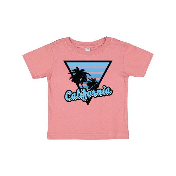 Inktastic California with Triangle and Palm Trees in Blue Boys or Girls Baby T-Shirt