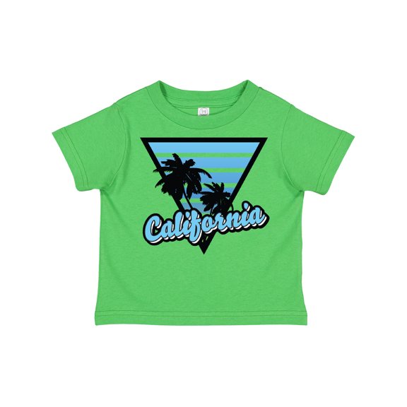 Inktastic California with Triangle and Palm Trees in Blue Boys or Girls Toddler T-Shirt