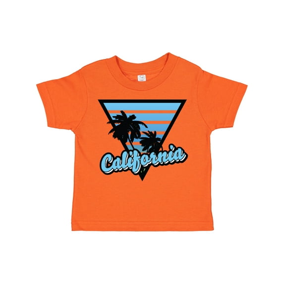 Inktastic California with Triangle and Palm Trees in Blue Boys or Girls Toddler T-Shirt