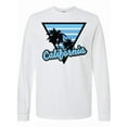 thumbnail image 1 of Inktastic California with Triangle and Palm Trees in Blue Long Sleeve T-Shirt, 1 of 5