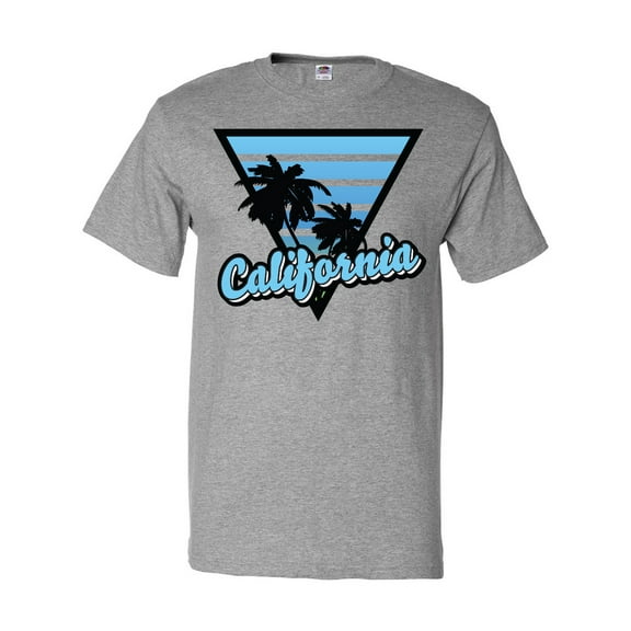Inktastic California with Triangle and Palm Trees in Blue T-Shirt