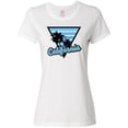 thumbnail image 1 of Inktastic California with Triangle and Palm Trees in Blue Women's T-Shirt, 1 of 5