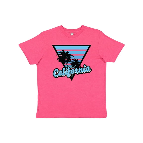 Inktastic California with Triangle and Palm Trees in Blue Youth T-Shirt