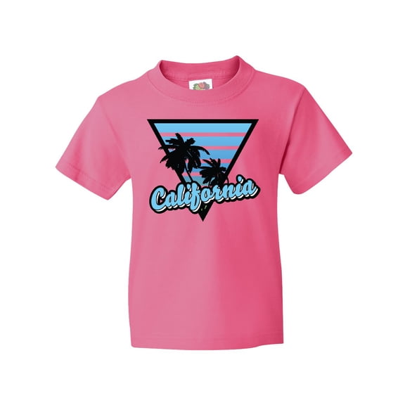 Inktastic California with Triangle and Palm Trees in Blue Youth T-Shirt