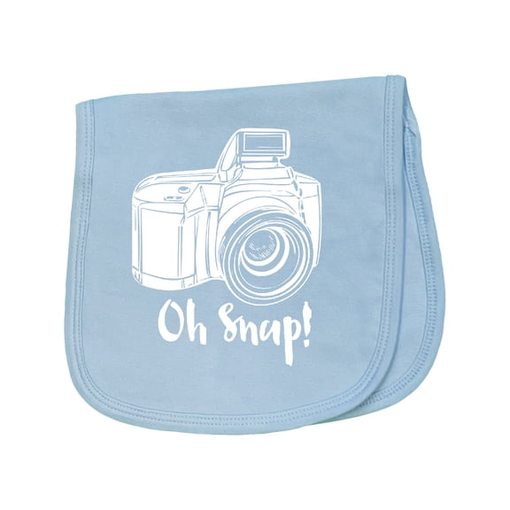 Inktastic Camera Oh Snap Baby Burp Cloth