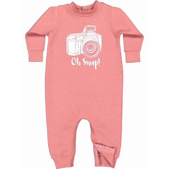 Inktastic Camera Oh Snap Baby Fleece Romper