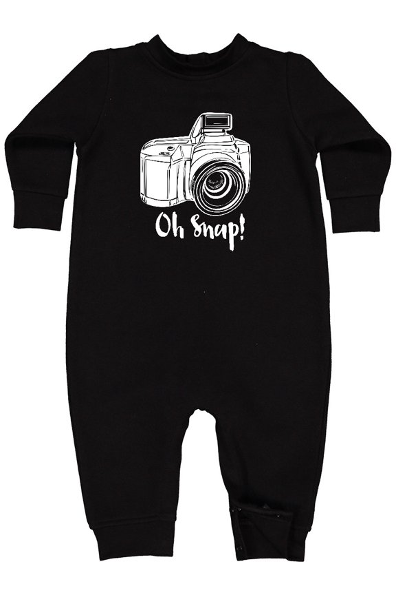 Camera Oh Snap Baby Fleece Romper