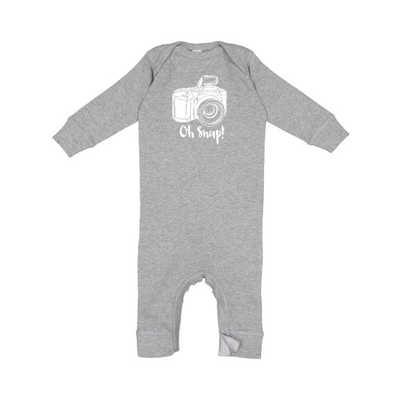 Inktastic Camera Oh Snap Baby Romper Coveralls