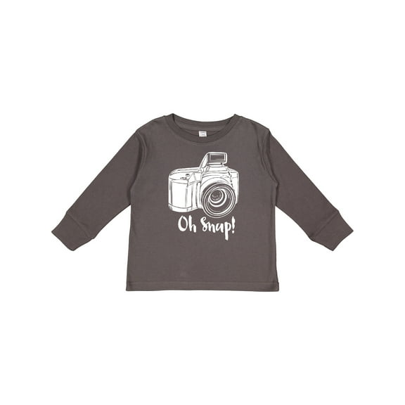 Inktastic Camera Oh Snap Boys or Girls Long Sleeve Toddler T-Shirt