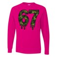 thumbnail image 1 of Inktastic Camouflage Number 67 Drip Pattern Long Sleeve T-Shirt, 1 of 5