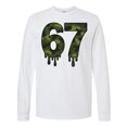 thumbnail image 1 of Inktastic Camouflage Number 67 Drip Pattern Long Sleeve T-Shirt, 1 of 5
