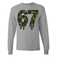 thumbnail image 1 of Inktastic Camouflage Number 67 Drip Pattern Long Sleeve T-Shirt, 1 of 5