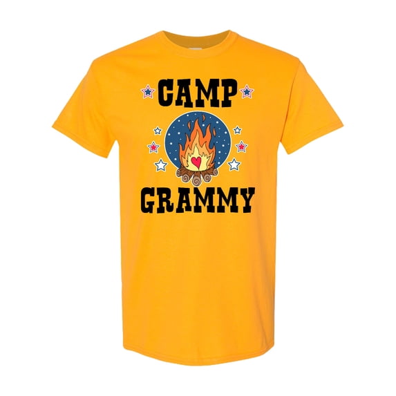 Inktastic Camp Grammy with Campfire and Stars T-Shirt