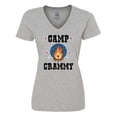 thumbnail image 1 of Inktastic Camp Grammy with Campfire and Stars Women's V-Neck T-Shirt, 1 of 5