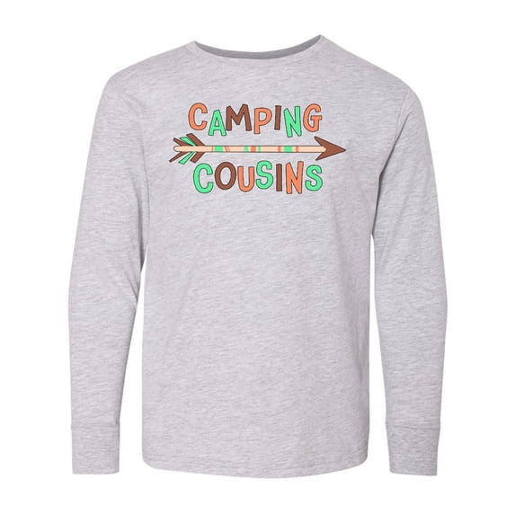 Inktastic Camping Cousins- arrow Long Sleeve Youth T-Shirt