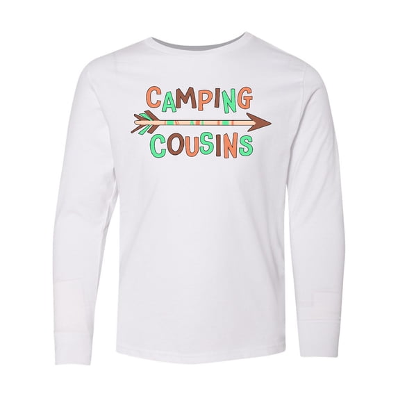 Inktastic Camping Cousins- arrow Long Sleeve Youth T-Shirt