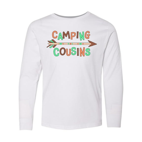 Inktastic Camping Cousins- arrow Long Sleeve Youth T-Shirt