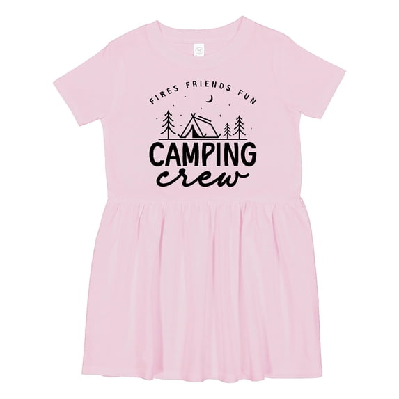 Inktastic Camping Crew Girls Toddler Dress