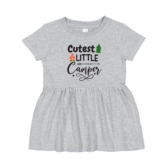 Inktastic Camping Cutest Little Camper Girls Baby Dress