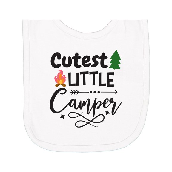 Inktastic Camping Cutest Little Camper Newborn Bib