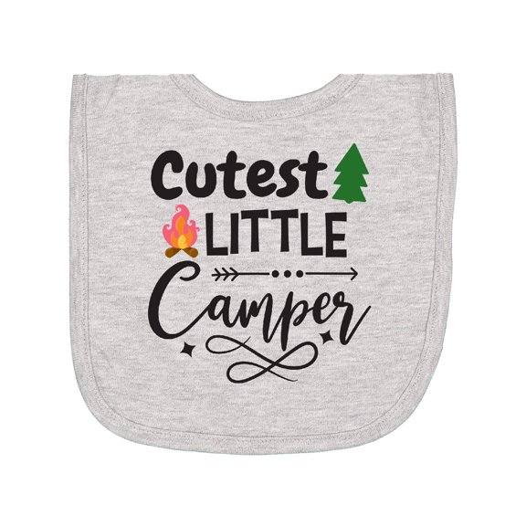 Inktastic Camping Cutest Little Camper Newborn Bib