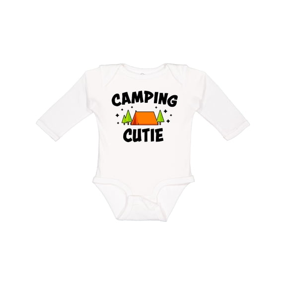 Inktastic Camping Cutie Boys or Girls Long Sleeve Baby Bodysuit