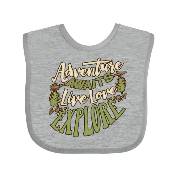 Inktastic Camping Hiking Trekking Adventure Boys or Girls Baby Bib