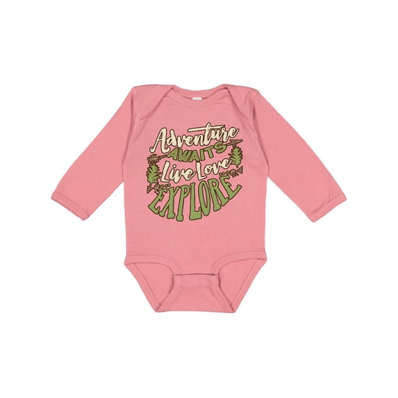 Inktastic Camping Hiking Trekking Adventure Boys or Girls Long Sleeve Baby Bodysuit