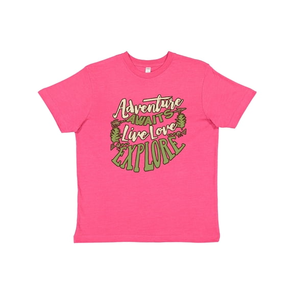 Inktastic Camping Hiking Trekking Adventure Youth T-Shirt