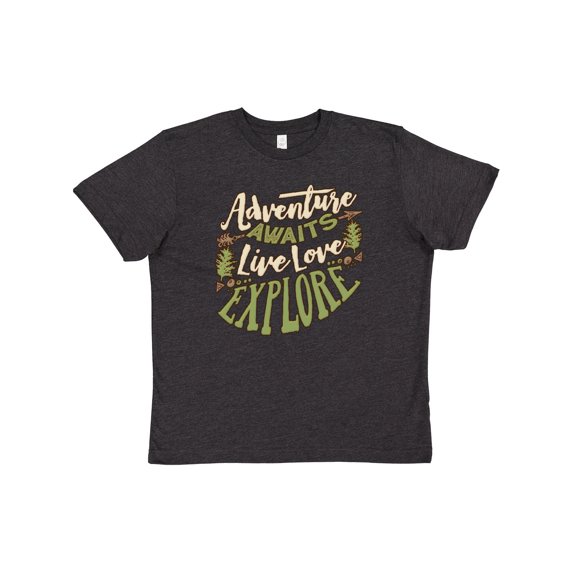 Inktastic Camping Hiking Trekking Adventure Youth T-Shirt