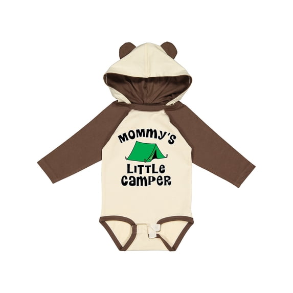 Inktastic Camping Mommy Little Camper Boys or Girls Long Sleeve Baby Bodysuit