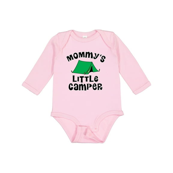 Inktastic Camping Mommy Little Camper Boys or Girls Long Sleeve Baby Bodysuit