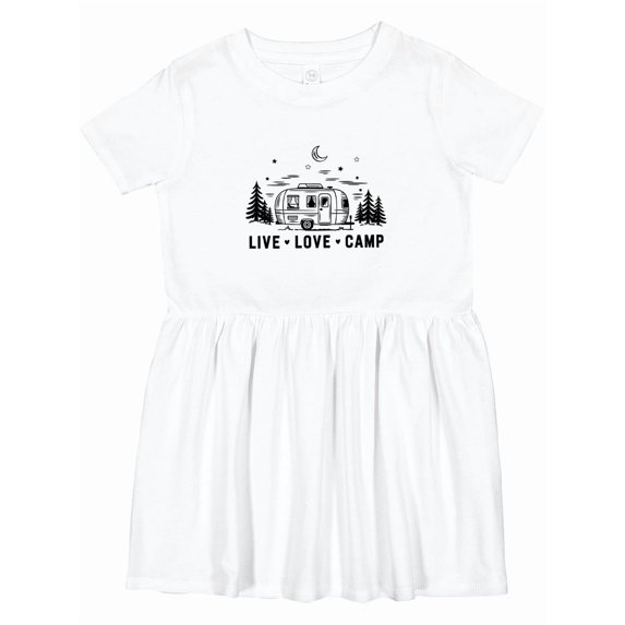 Inktastic Camping Summer Trip Live Love Camp Girls Toddler Dress