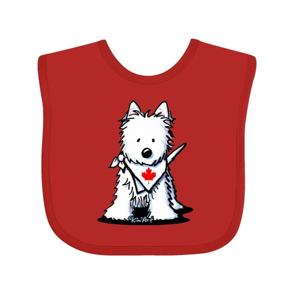 Inktastic Canada Day Westie Boys or Girls Baby Bib