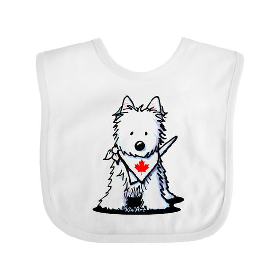 Inktastic Canada Day Westie Boys or Girls Baby Bib