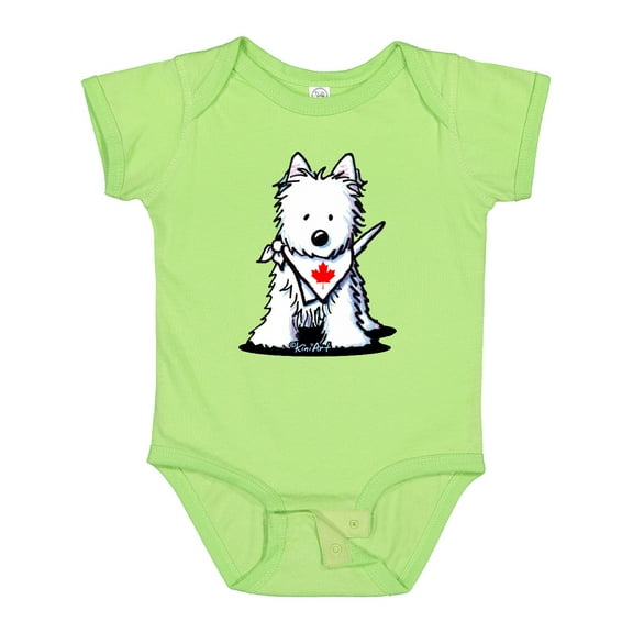 Inktastic Canada Day Westie Boys or Girls Baby Bodysuit