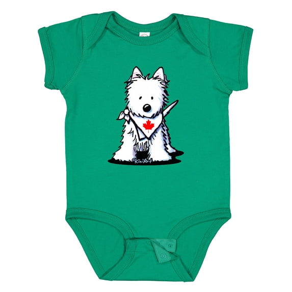 Inktastic Canada Day Westie Boys or Girls Baby Bodysuit