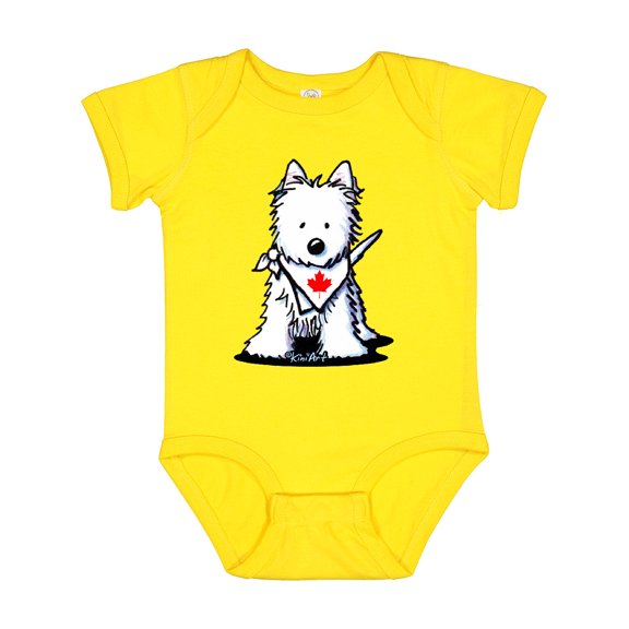 Inktastic Canada Day Westie Boys or Girls Baby Bodysuit