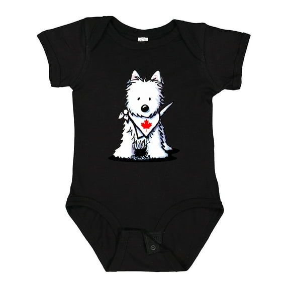 Inktastic Canada Day Westie Boys or Girls Baby Bodysuit
