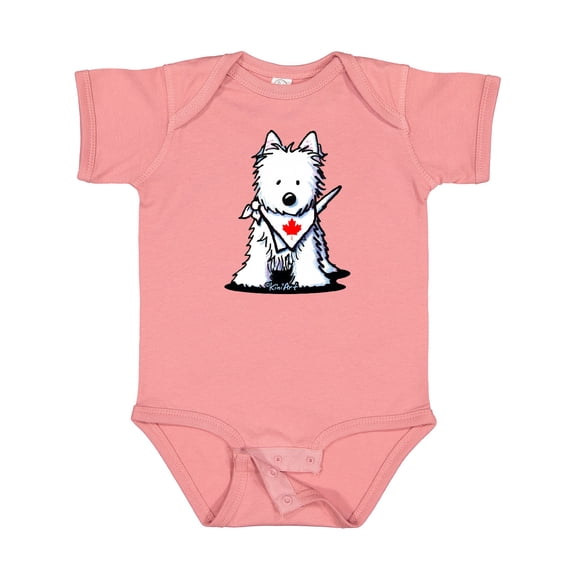 Inktastic Canada Day Westie Boys or Girls Baby Bodysuit