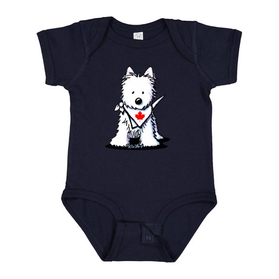 Inktastic Canada Day Westie Boys or Girls Baby Bodysuit