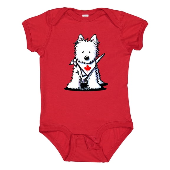 Inktastic Canada Day Westie Boys or Girls Baby Bodysuit
