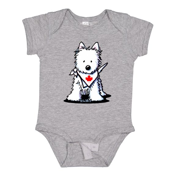 Inktastic Canada Day Westie Boys or Girls Baby Bodysuit