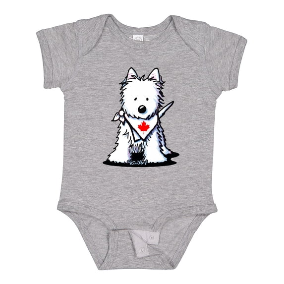 Inktastic Canada Day Westie Boys or Girls Baby Bodysuit